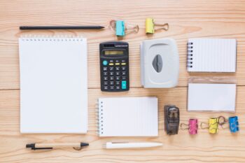 Layout of workplace stationary