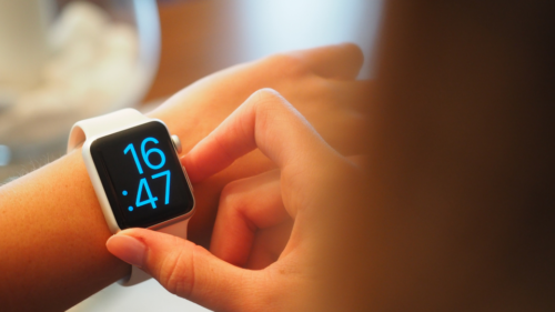 Close up of an smart watch
