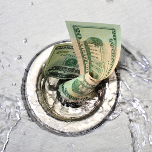 Money in a cup