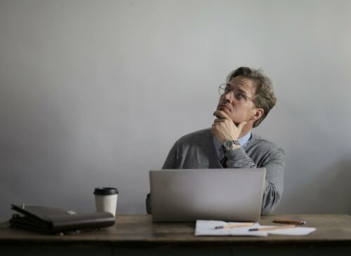 Man looking confused about financial ratios