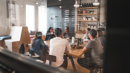 startups around a table